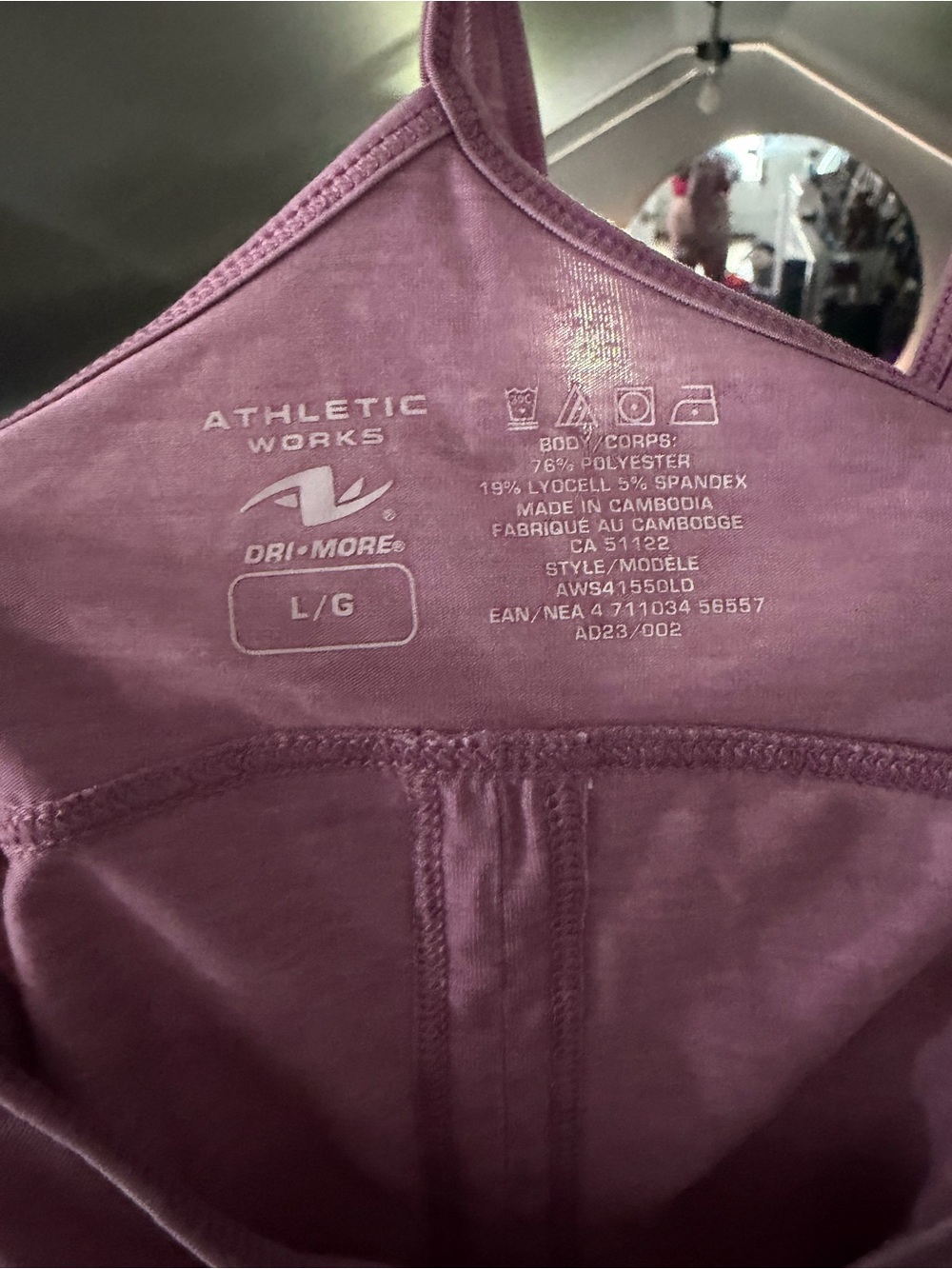 Athletic Works Light Pink Racerback Muscle Tank - Picture 3 of 4
